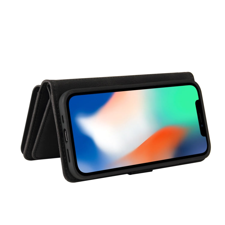 For iPhone X / XS Skin Feel PU + TPU Horizontal Flip Leather Case with Holder & 15 Cards Slot & Wallet & Zipper Pocket & Lanyard(Black) - More iPhone Cases by buy2fix | Online Shopping UK | buy2fix