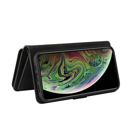 For iPhone XS Max Skin Feel PU + TPU Horizontal Flip Leather Case with Holder & 15 Cards Slot & Wallet & Zipper Pocket & Lanyard(Black) - More iPhone Cases by buy2fix | Online Shopping UK | buy2fix