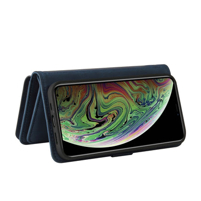 For iPhone XS Max Skin Feel PU + TPU Horizontal Flip Leather Case with Holder & 15 Cards Slot & Wallet & Zipper Pocket & Lanyard(Blue) - More iPhone Cases by buy2fix | Online Shopping UK | buy2fix