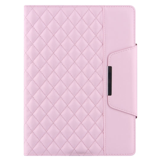 For iPad Pro 11 (2021 / 2020 / 2018) / Air 10.9 2020 Checkered Pattern Horizontal Flip Leather Tablet Case with Holder & Card Slots & Hand Strap(Pink) - iPad Pro 11 (2022/2021) Cases by buy2fix | Online Shopping UK | buy2fix