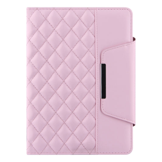 Checkered Pattern Horizontal Flip Leather Case with Holder & Card Slots & Hand Strap For iPad mini 5 / 4(Pink) - iPad mini (2019) / mini 5 Cases by buy2fix | Online Shopping UK | buy2fix