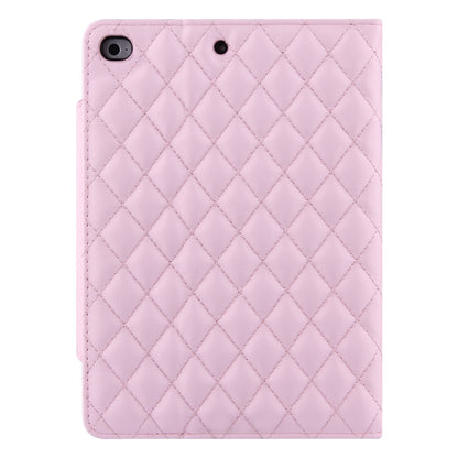 Checkered Pattern Horizontal Flip Leather Case with Holder & Card Slots & Hand Strap For iPad mini 5 / 4(Pink) - iPad mini (2019) / mini 5 Cases by buy2fix | Online Shopping UK | buy2fix