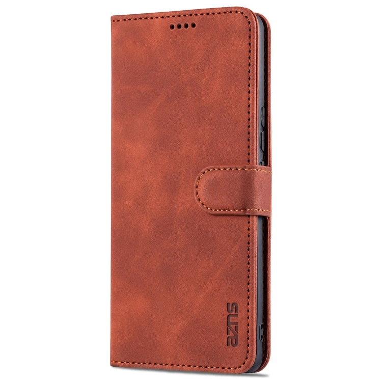 For Honor V40 AZNS Skin Feel Calf Texture Horizontal Flip Leather Case with Card Slots & Holder & Wallet(Brown) - Honor Cases by AZNS | Online Shopping UK | buy2fix