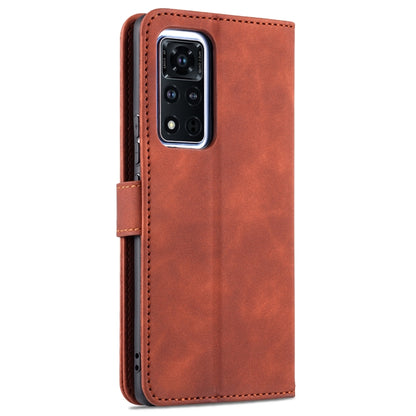 For Honor V40 AZNS Skin Feel Calf Texture Horizontal Flip Leather Case with Card Slots & Holder & Wallet(Brown) - Honor Cases by AZNS | Online Shopping UK | buy2fix