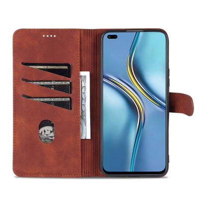 For Honor X20 AZNS Skin Feel Calf Texture Horizontal Flip Leather Case with Card Slots & Holder & Wallet(Brown) - Honor Cases by AZNS | Online Shopping UK | buy2fix