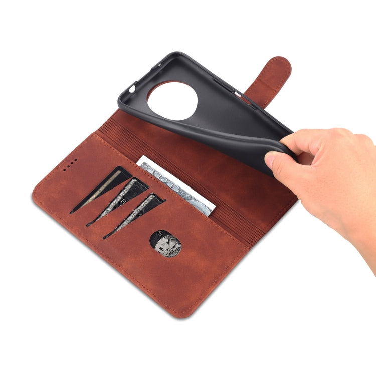 For Honor X20 AZNS Skin Feel Calf Texture Horizontal Flip Leather Case with Card Slots & Holder & Wallet(Brown) - Honor Cases by AZNS | Online Shopping UK | buy2fix