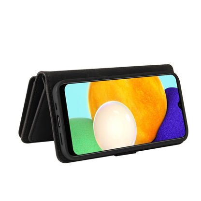 For Samsung Galaxy A03s Skin Feel PU + TPU Horizontal Flip Leather Case with Holder & 15 Cards Slot & Wallet & Zipper Pocket & Lanyard(Black) by buy2fix