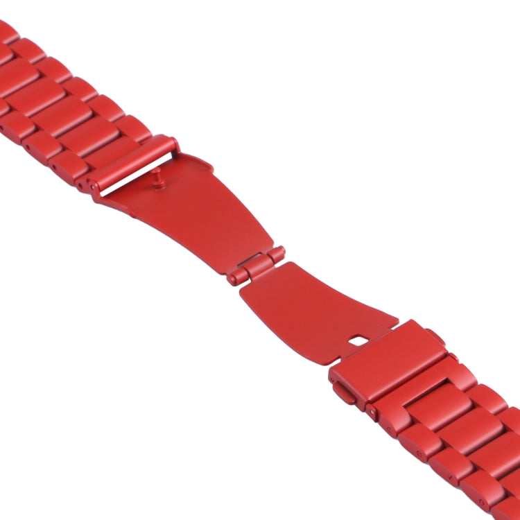 For Samsung Galaxy Watch4 / Watch4 Classic Three Strains Steel Watch Band (Red) - Watch Bands by buy2fix | Online Shopping UK | buy2fix