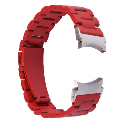 For Samsung Galaxy Watch4 / Watch4 Classic Three Strains Steel Watch Band (Red) - Watch Bands by buy2fix | Online Shopping UK | buy2fix