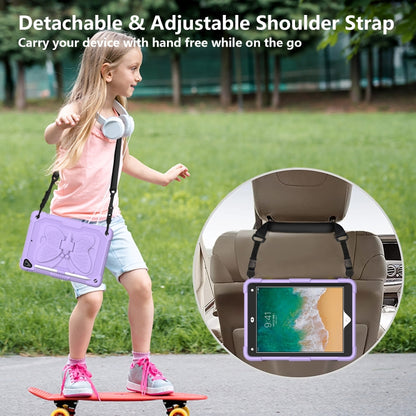 Pure Color PC + Silicone Anti-drop Protective Case with Butterfly Shape Holder & Pen Slot For iPad 9.7 2018 & 2017 / Pro 9.7 inch / Air 2 / 6(Light Purple) - iPad 9.7 (2018) & (2017) Cases by buy2fix | Online Shopping UK | buy2fix