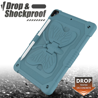 Pure Color PC + Silicone Anti-drop Protective Case with Butterfly Shape Holder & Pen Slot For iPad 10.2 2021 & 2020 & 2019 / Air 3 10.5 inch(Dark Green) - iPad 10.2 Cases by buy2fix | Online Shopping UK | buy2fix