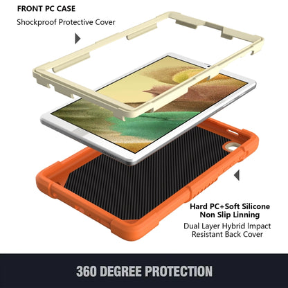 Beige PC + Silicone Anti-drop Protective Case with Butterfly Shape Holder & Pen Slot For Samsung Galaxy Tab A7 Lite 8.7 SM-T220 / SM-T225(Beige + Kumquat) - Tab A7 Lite T220 / T225 by buy2fix | Online Shopping UK | buy2fix