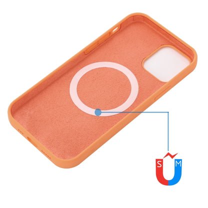 For iPhone 13 Shockproof Silicone Magnetic Magsafe Case(Orange) - iPhone 13 Cases by buy2fix | Online Shopping UK | buy2fix