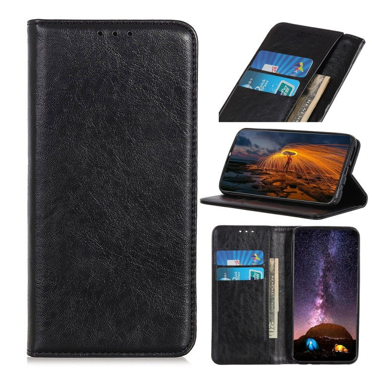 For Galaxy A51 Magnetic Retro Crazy Horse Texture Horizontal Flip Leather Case with Holder & Card Slots(Black) by buy2fix