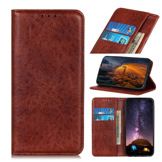 For Galaxy A51 Magnetic Retro Crazy Horse Texture Horizontal Flip Leather Case with Holder & Card Slots(Brown)