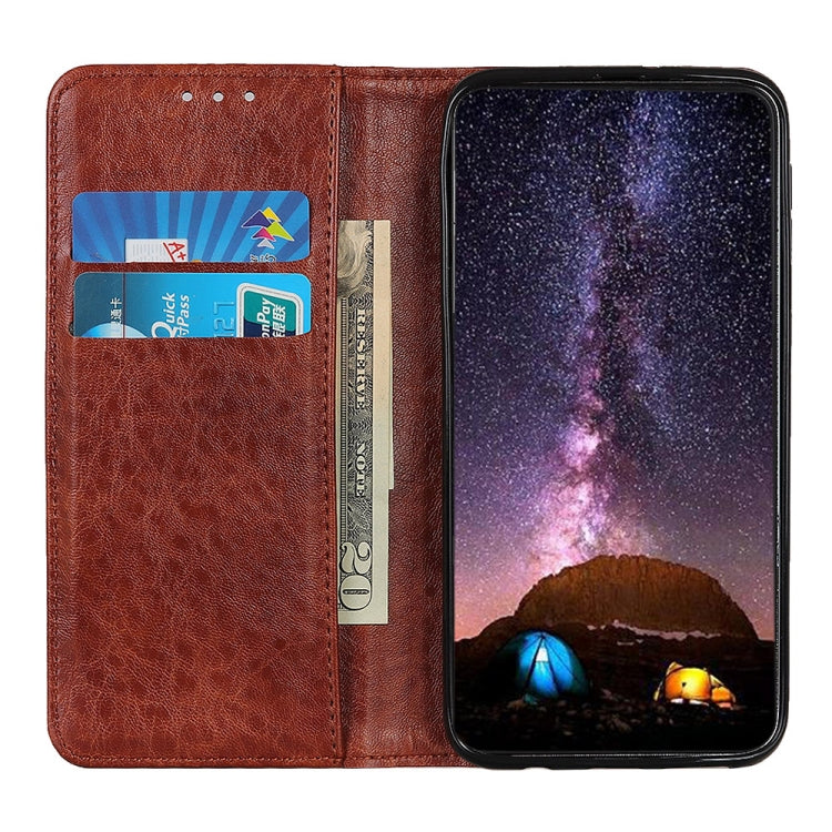 For Galaxy A51 Magnetic Retro Crazy Horse Texture Horizontal Flip Leather Case with Holder & Card Slots(Brown) by buy2fix