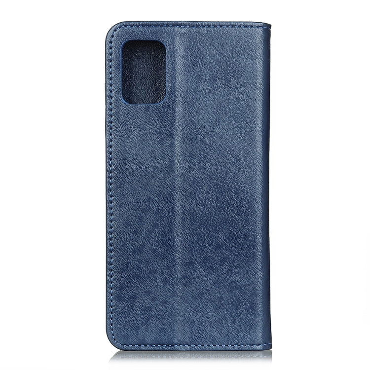 For Galaxy A51 Magnetic Retro Crazy Horse Texture Horizontal Flip Leather Case with Holder & Card Slots(Blue) by buy2fix