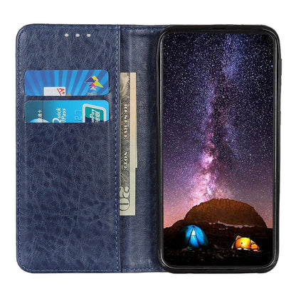 For Galaxy A51 Magnetic Retro Crazy Horse Texture Horizontal Flip Leather Case with Holder & Card Slots(Blue) by buy2fix