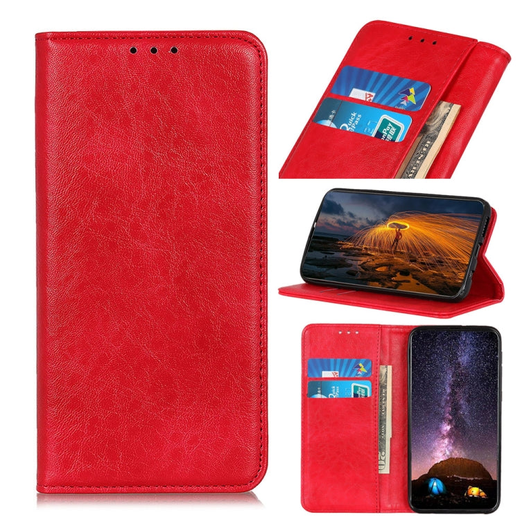 For Galaxy A51 Magnetic Retro Crazy Horse Texture Horizontal Flip Leather Case with Holder & Card Slots(Red) by buy2fix