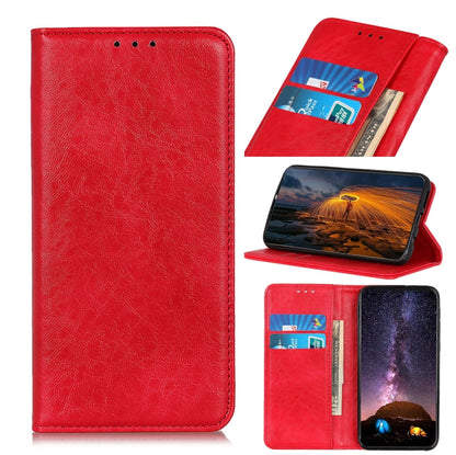For Galaxy A51 Magnetic Retro Crazy Horse Texture Horizontal Flip Leather Case with Holder & Card Slots(Red) by buy2fix
