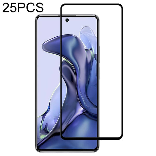 For Xiaomi Mi 11T / 11T Pro 25 PCS Full Glue Full Screen Tempered Glass Film