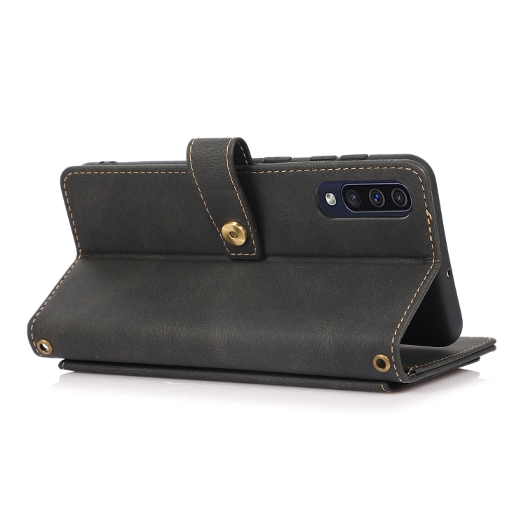 For Samsung Galaxy A50 / A30s / A50s PU + TPU Horizontal Flip Leather Case with Holder & Card Slot & Wallet & Lanyard(Black) by buy2fix
