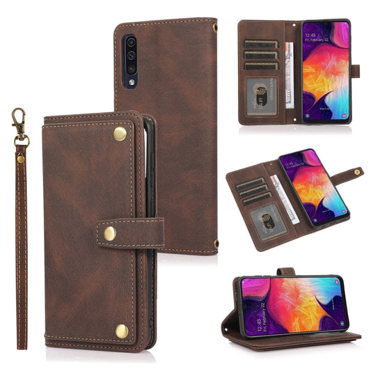 For Samsung Galaxy A50 / A30s / A50s PU + TPU Horizontal Flip Leather Case with Holder & Card Slot & Wallet & Lanyard(Brown) by buy2fix