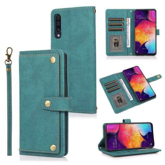 For Samsung Galaxy A50 / A30s / A50s PU + TPU Horizontal Flip Leather Case with Holder & Card Slot & Wallet & Lanyard(Lake Blue) by buy2fix