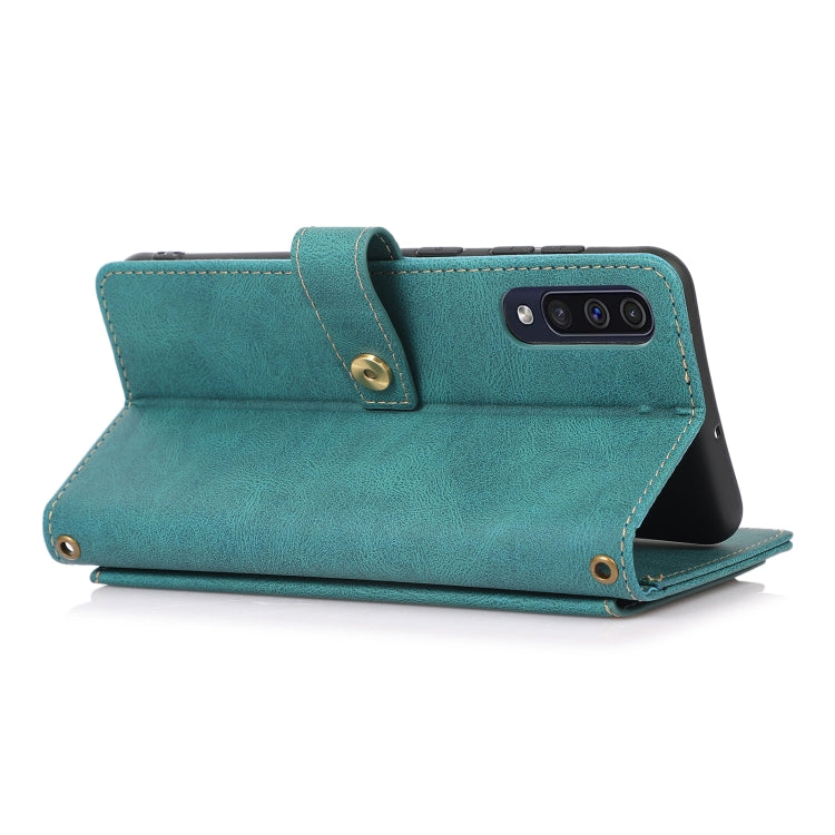 For Samsung Galaxy A50 / A30s / A50s PU + TPU Horizontal Flip Leather Case with Holder & Card Slot & Wallet & Lanyard(Lake Blue) by buy2fix