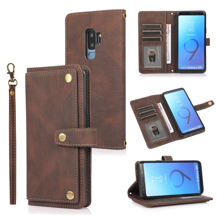 For Samsung Galaxy S9+ PU + TPU Horizontal Flip Leather Case with Holder & Card Slot & Wallet & Lanyard(Brown) by buy2fix