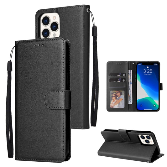 For iPhone 13 mini Multifunctional Horizontal Flip Leather Case, with Three Card Slot & Holder & Photo Frame & Lanyard (Black) by buy2fix