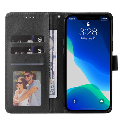 For iPhone 13 mini Multifunctional Horizontal Flip Leather Case, with Three Card Slot & Holder & Photo Frame & Lanyard (Black) - iPhone 13 mini Cases by buy2fix | Online Shopping UK | buy2fix