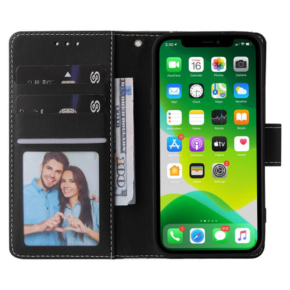 For iPhone 13 mini Marble Bronzing Stitching Horizontal Flip PU Leather Case with Holder & Card Slots & Wallet & Photo Frame (Black) - iPhone 13 mini Cases by buy2fix | Online Shopping UK | buy2fix