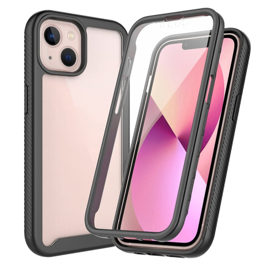 For iPhone 13 Starry Sky Solid Color Series Shockproof PC + TPU Case with PET Film(Black) - iPhone 13 Cases by buy2fix | Online Shopping UK | buy2fix