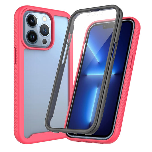 For iPhone 13 Pro Starry Sky Solid Color Series Shockproof PC + TPU Case with PET Film (Rose Red) - iPhone 13 Pro Cases by buy2fix | Online Shopping UK | buy2fix