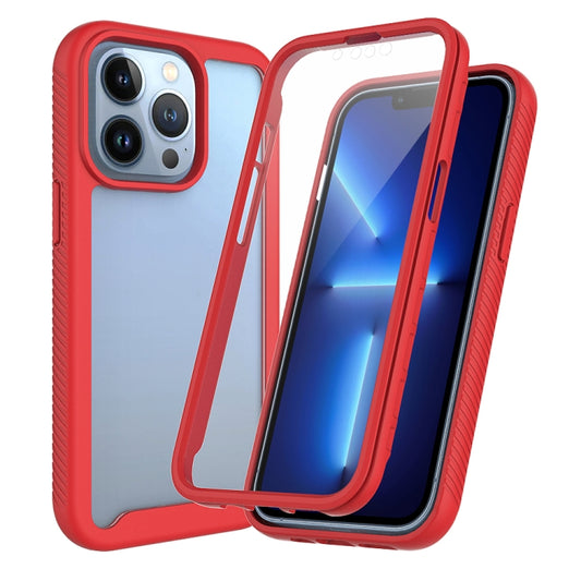 For iPhone 13 Pro Starry Sky Solid Color Series Shockproof PC + TPU Case with PET Film (Red) - iPhone 13 Pro Cases by buy2fix | Online Shopping UK | buy2fix