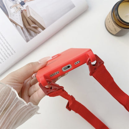 For iPhone 11 Pro Elastic Silicone Protective Case with Wide Neck Lanyard (Green) by buy2fix