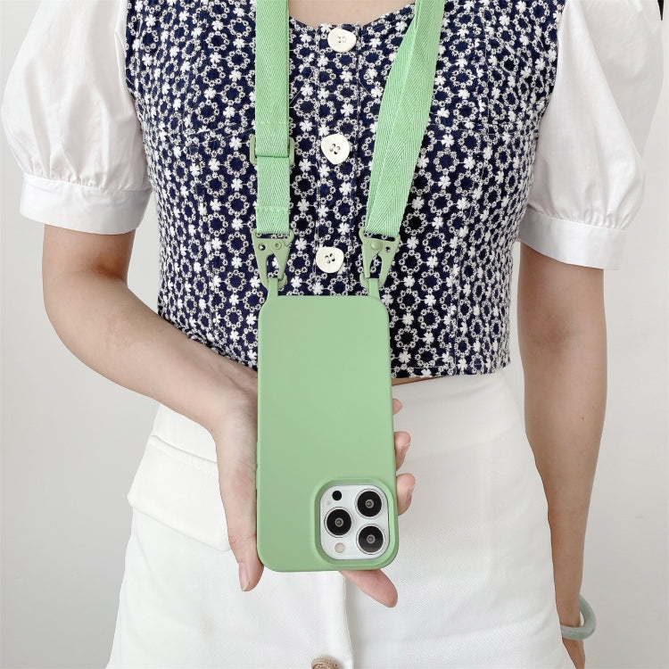 For iPhone 11 Pro Elastic Silicone Protective Case with Wide Neck Lanyard (Pink) by buy2fix