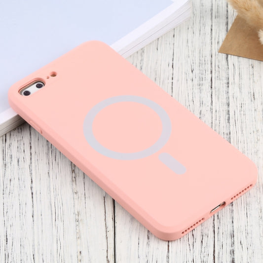 Silicone Full Coverage Shockproof Magsafe Case For iPhone 7 Plus / 8 Plus(Pink) by buy2fix