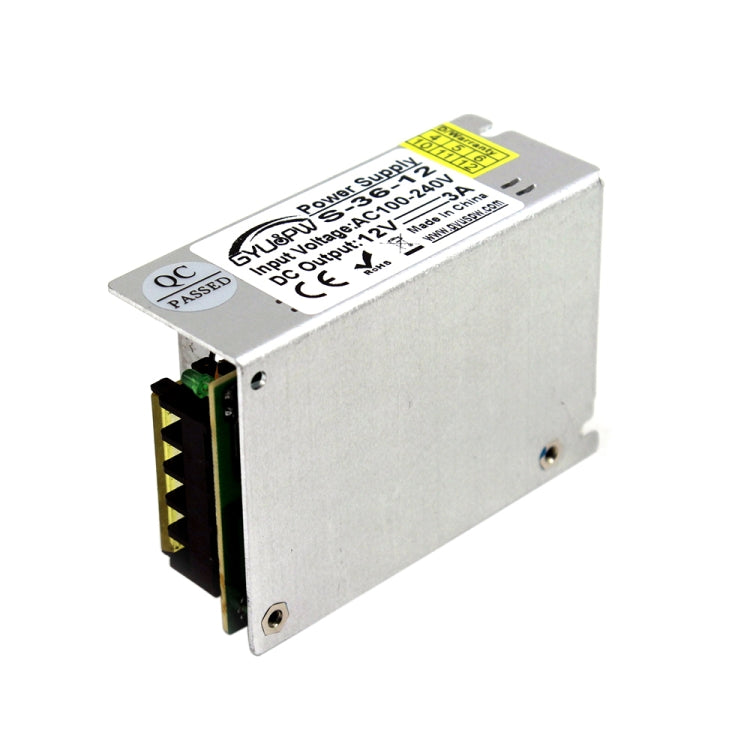 S-36-12 DC12V 3A 36W LED Regulated Switching Power Supply, Size: 86 x 58 x 33mm - Power Supplies by buy2fix | Online Shopping UK | buy2fix