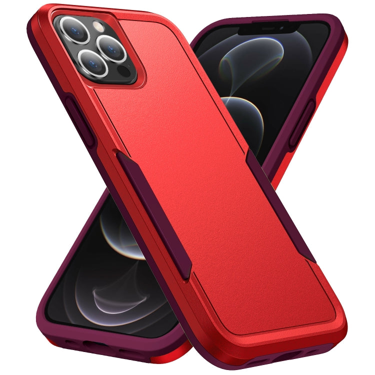 For iPhone 12 / 12 Pro Pioneer Armor Heavy Duty Shockproof Phone Case(Red) by buy2fix