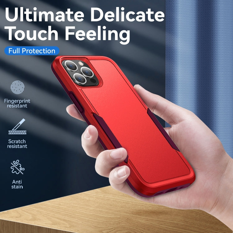 For iPhone 12 Pro Max Pioneer Armor Heavy Duty Shockproof Phone Case(Red) by buy2fix