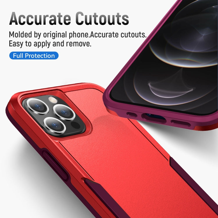 For iPhone 12 Pro Max Pioneer Armor Heavy Duty Shockproof Phone Case(Red) by buy2fix