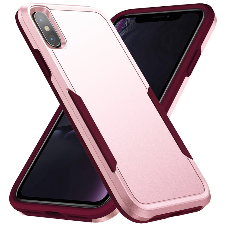 For iPhone X / XS Pioneer Armor Heavy Duty Shockproof Phone Case(Pink) by buy2fix