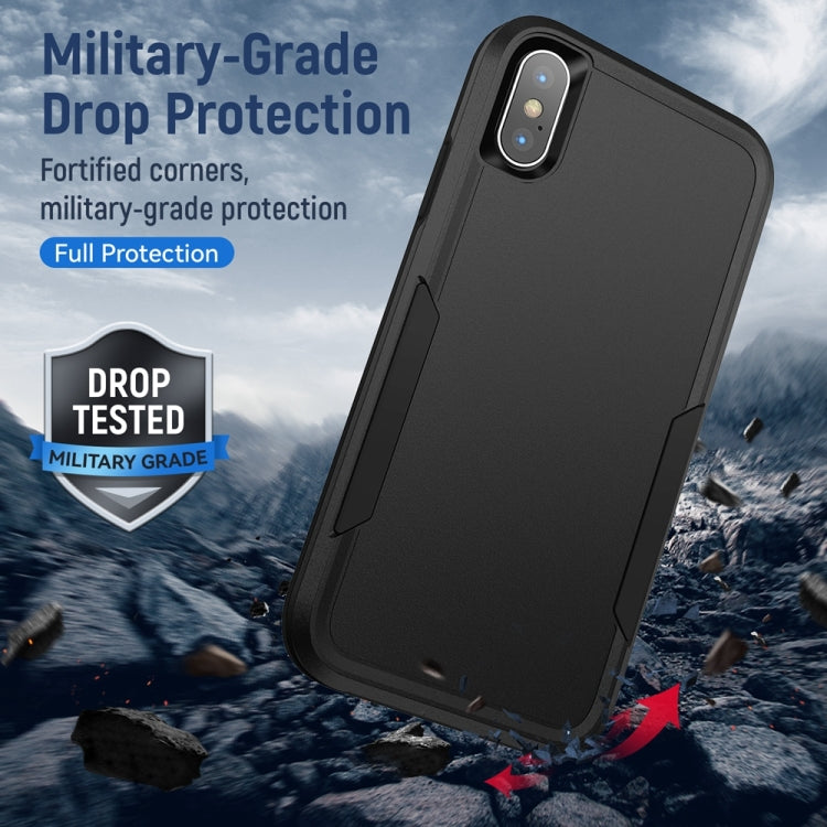 For iPhone X / XS Pioneer Armor Heavy Duty Shockproof Phone Case(Black) by buy2fix