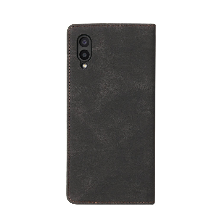 For Samsung Galaxy A02 Simple Suction Closure Horizontal Flip Leather Case with Holder & Card Slot & Wallet(Black) by buy2fix