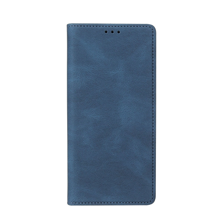 For Samsung Galaxy A12 Simple Suction Closure Horizontal Flip Leather Case with Holder & Card Slot & Wallet(Blue) by buy2fix