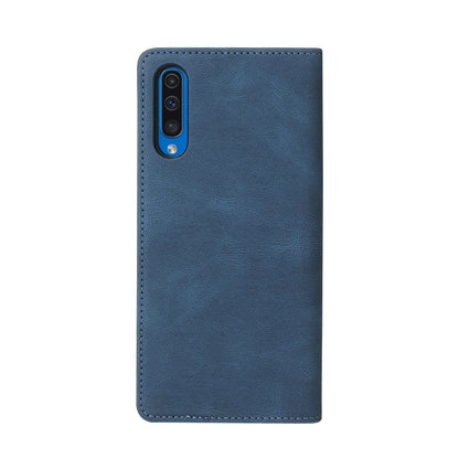 For Samsung Galaxy A50 Simple Suction Closure Horizontal Flip Leather Case with Holder & Card Slot & Wallet(Blue) by buy2fix