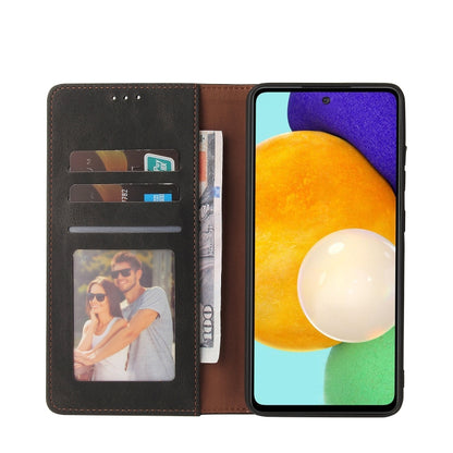 For Samsung Galaxy A52 5G / 4G Simple Suction Closure Horizontal Flip Leather Case with Holder & Card Slot & Wallet(Black) by buy2fix