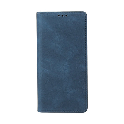 For Samsung Galaxy A52 5G / 4G Simple Suction Closure Horizontal Flip Leather Case with Holder & Card Slot & Wallet(Blue) by buy2fix